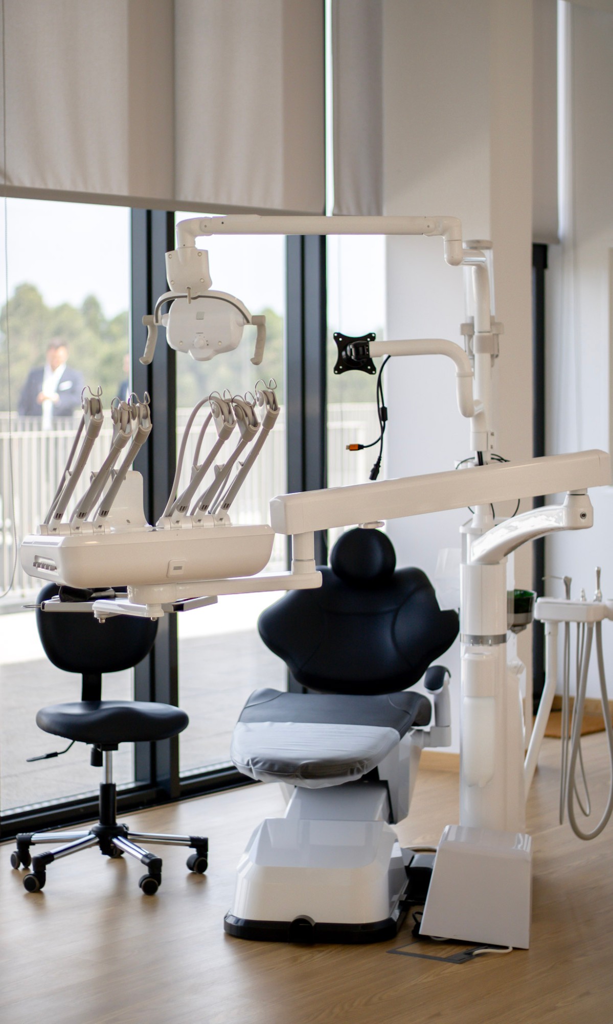 Cadeira de medicina dentária no showroom
